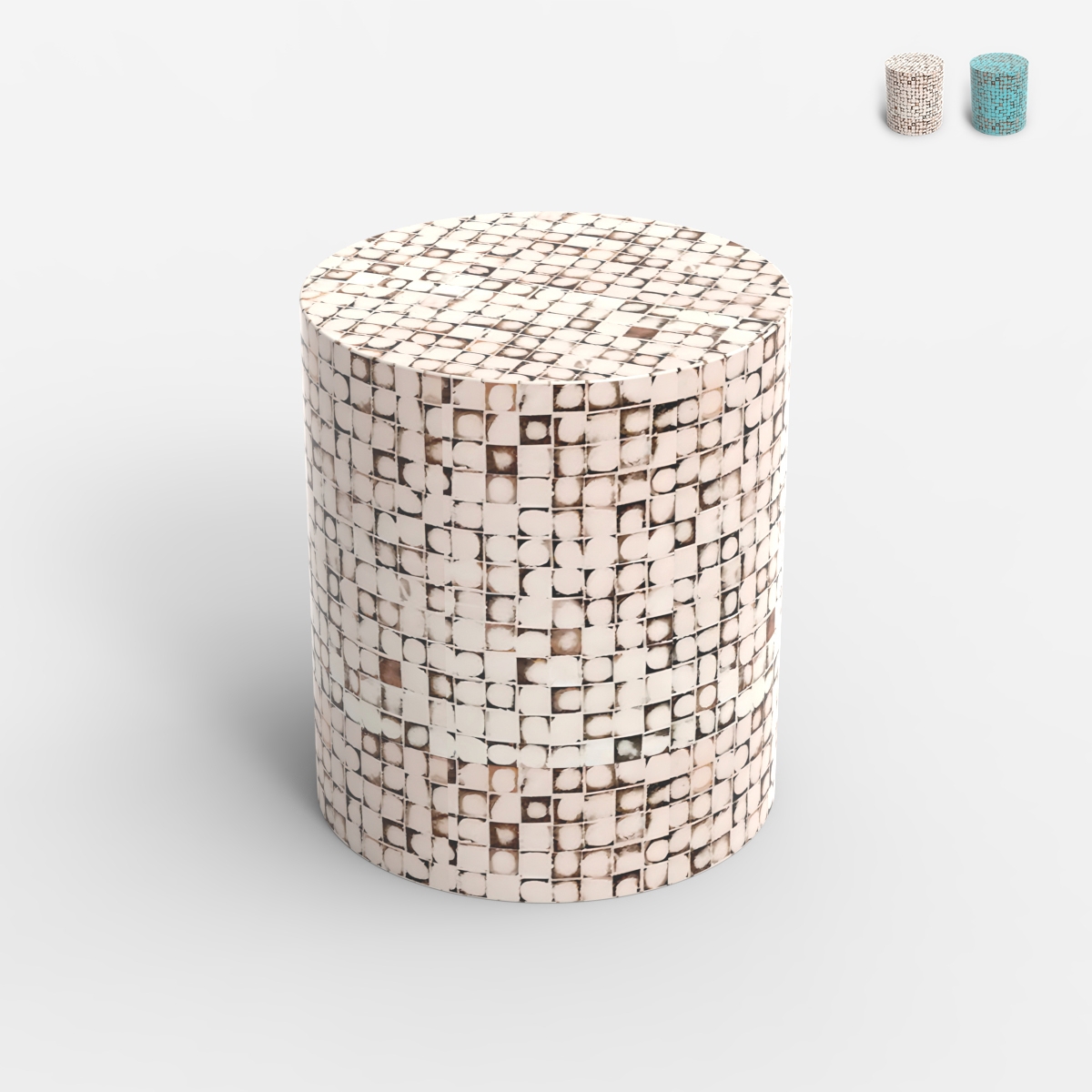 Couchtisch zylinderförmig mit Intarsien aus Holz Wohnzimmer zeitgenössisch Hadi Aktion Couchtisch zylinderförmig mit Intarsien aus Holz Wohnzimmer zeitgenössisch Hadi Aktion
