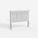 Kopteil aus Holz mit Intarsien 174x135cm für Doppelbett Juno Sales