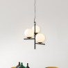 Moderne Pendelleuchte mit 3 kugelförmigen weißen Glaslichtern Lumoa Rabatte