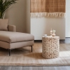 Couchtisch zylinderförmig mit Intarsien aus Holz Wohnzimmer zeitgenössisch Hadi Verkauf