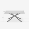 Tisch mit gekreuzten Beinen 160x90 aus Holz und Metall Shaila Kosten