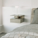 Nachttische 2er Set wandhängend mit Schublade für das Schlafzimmer Alabastro Sales