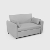 Porto Rico Ausziehbares 2-Sitzer-Schlafsofa, modernes Design aus Stoff 