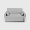 Porto Rico Ausziehbares 2-Sitzer-Schlafsofa, modernes Design aus Stoff 