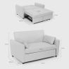 Porto Rico Ausziehbares 2-Sitzer-Schlafsofa, modernes Design aus Stoff 