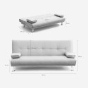 2-Sitzer Kunstleder Schlafsofa mit Armlehnen Olivina für Zuhause und öffentliche Plätze bereit zu schlafen 