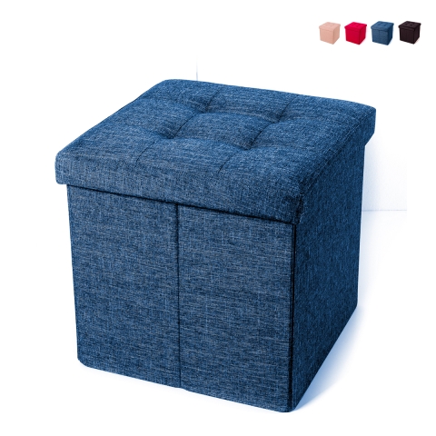 Quadratischer Aufbewahrungshocker aus Stoff, 34x34cm, Modell Liberty Aktion