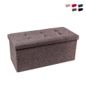 Rechteckiger Pouf 76x34cm mit Stauraum aus Nilo-Stoff für das Wohnzimmer Aktion
