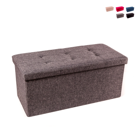 Rechteckiger Pouf 76x34cm mit Stauraum aus Nilo-Stoff für das Wohnzimmer Aktion