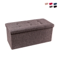 Rechteckiger Pouf 76x34cm mit Stauraum aus Nilo-Stoff für das Wohnzimmer Aktion