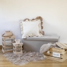 Rechteckiger Samt-Pouf mit Stauraum 76x34cm für Wohnzimmer Pier Modell