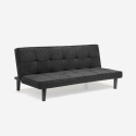Giada Dark 2 Sitzer Stoff Design Sofa Bett für Haus und Büro Lagerbestand