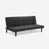 Giada Dark 2 Sitzer Stoff Design Sofa Bett für Haus und Büro Lagerbestand