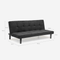 Giada Dark 2 Sitzer Stoff Design Sofa Bett für Haus und Büro Eigenschaften