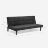 Giada Dark 2 Sitzer Stoff Design Sofa Bett für Haus und Büro Eigenschaften