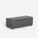 Sitzbank mit Stauraum aus Stoff für das Schlafzimmer und den Eingang Merak 
