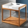 Couchtisch aus Bambus mit ausziehbarem Tablett George Angebot