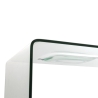 Tisch aus gebogenem Glas im modernen Design Compass Angebot