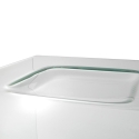Tisch aus gebogenem Glas im modernen Design Compass Sales