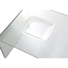 Tisch aus gebogenem Glas im modernen Design Compass Verkauf