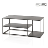 Couchtisch aus Metall modernes Design 120x50cm Angie Aktion