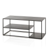 Couchtisch aus Metall modernes Design 120x50cm Angie Angebot