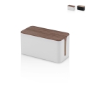 Kabelbox aus ABS mit Deckel in Holzoptik Earl Aktion