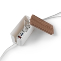 Kabelbox aus ABS mit Deckel in Holzoptik Earl Verkauf