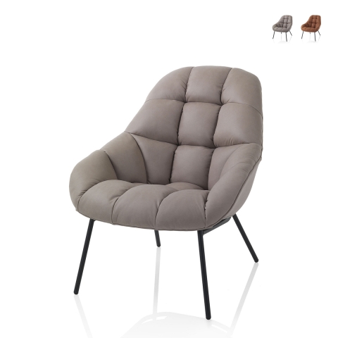 Stuhl Sessel aus Kunstleder gepolstert modernes Design Carla Aktion
