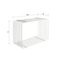 Moderne Wandregal aus Metall Kabe 