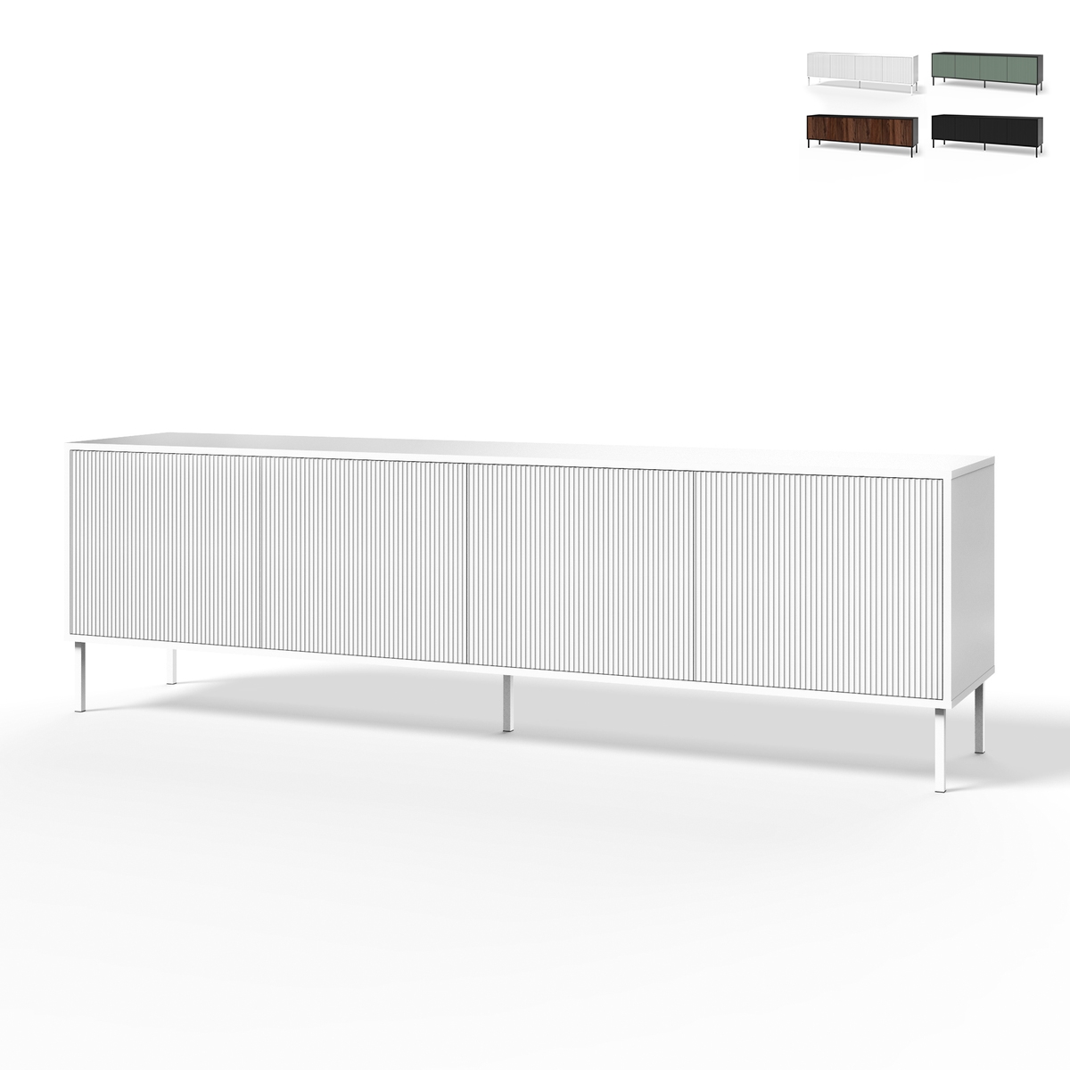 Anrichte Küche modernes 4-türiges Buffet mit Metallbeinen Budapest CA Aktion Anrichte Küche modernes 4-türiges Buffet mit Metallbeinen Budapest CA Aktion
