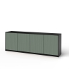 Küchenschrank Buffet 4-türig geriffelt 238x50x83cm Budapest BF Modell