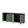 Küchenschrank Buffet 4-türig geriffelt 238x50x83cm Budapest BF Eigenschaften