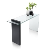 Konsolentisch modern für den Eingang aus Holz und gebogenem Glas 120x40x75cm Feng M Sales