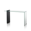 Konsolentisch modern für den Eingang aus Holz und gebogenem Glas 120x40x75cm Feng M Rabatte