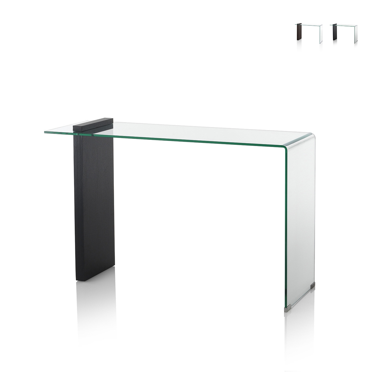 Konsolentisch modern für den Eingang aus Holz und gebogenem Glas 120x40x75cm Feng M Aktion Konsolentisch modern für den Eingang aus Holz und gebogenem Glas 120x40x75cm Feng M Aktion