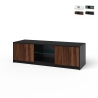 TV-Ständerschrank modern mit gerillten Fronttüren 150x50x45cm Budapest Aktion