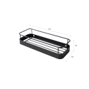 Schwarzes, mattes Wandregal Wenk aus Metall Angebot