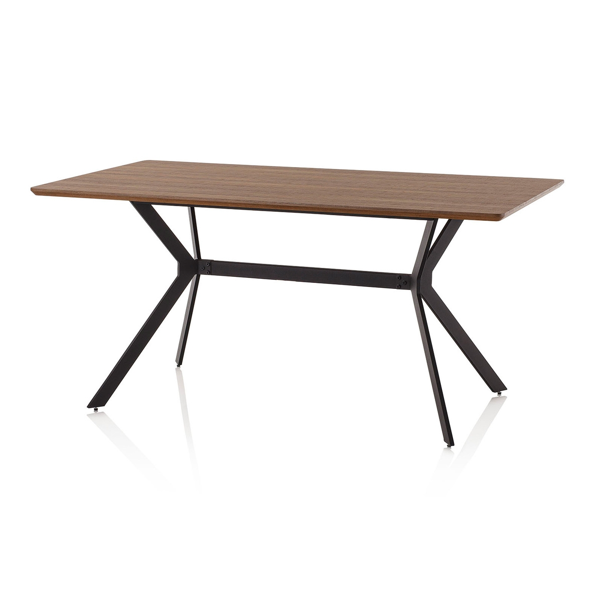 Moderner Esstisch 160x90 cm aus Holz und industriellem Metall Monaco