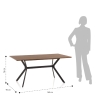 Moderner Esstisch 160x90 cm aus Holz und industriellem Metall Monaco Angebot