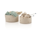 Set aus 2 geflochtenen Baumwoll-Aufbewahrungskörben Omar Sales