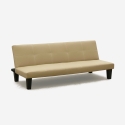 Günstiges Topazio 3-Sitzer Kunstleder Schlafsofa Klappsofa 
