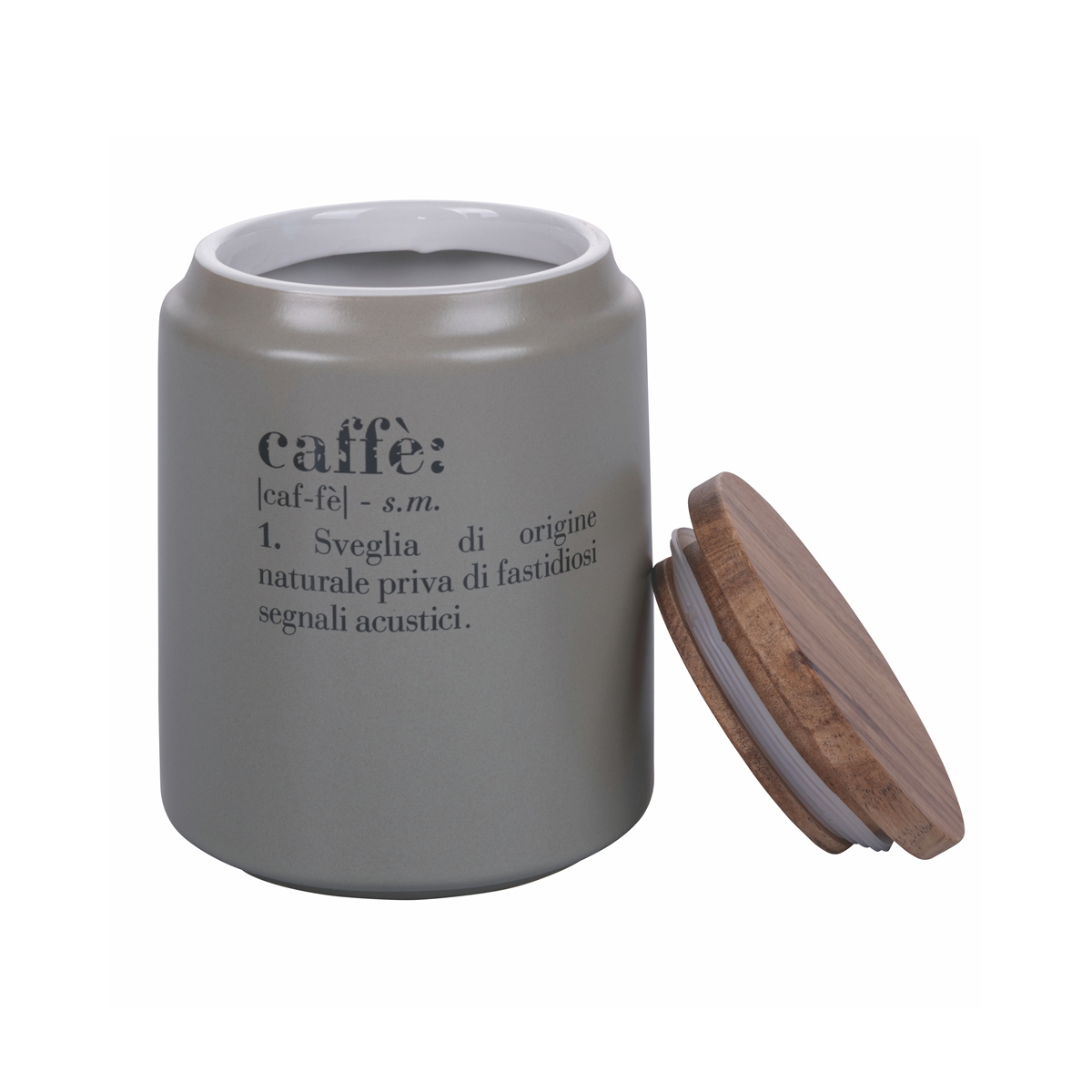 Graue Kaffeedose mit Bambusdeckel 0,8L Victionary E Aktion Graue Kaffeedose mit Bambusdeckel 0,8L Victionary E Aktion