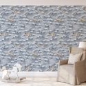 Meer Design Tapete für Wohnzimmer und Schlafzimmer Wellen und Wale Rabatte