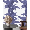 Blumentapete für Schlafzimmer und Wohnzimmer - Florales Design mit Palmen in Weiß und Blau Katalog