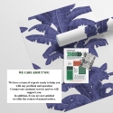 Blumentapete für Schlafzimmer und Wohnzimmer - Florales Design mit Palmen in Weiß und Blau Lagerbestand