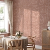 Selbstklebende Tapete geometrisches Design rosa und weiß Graffiti Aktion