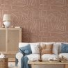 Selbstklebende Tapete geometrisches Design rosa und weiß Graffiti Rabatte
