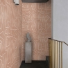 Selbstklebende Tapete geometrisches Design rosa und weiß Graffiti Angebot