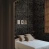 Moderne Künstlerische Tapete mit geometrischem Design in Schwarz-Gold Graffiti Sales
